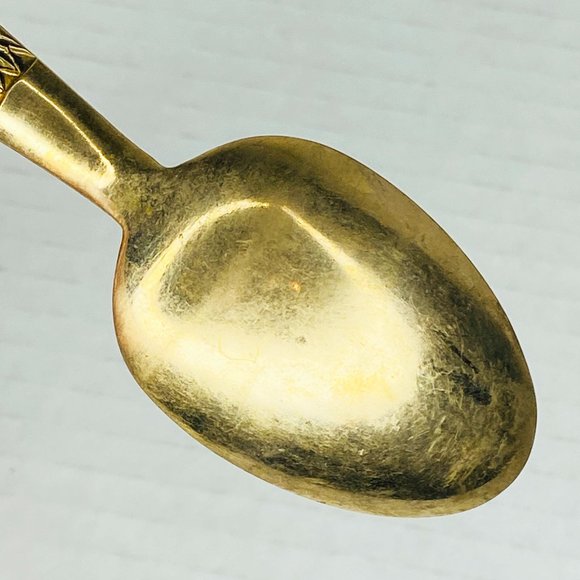 Vintage 1970s Thailand Brass and Wood Decorative Spoon - Picture 6 of 8